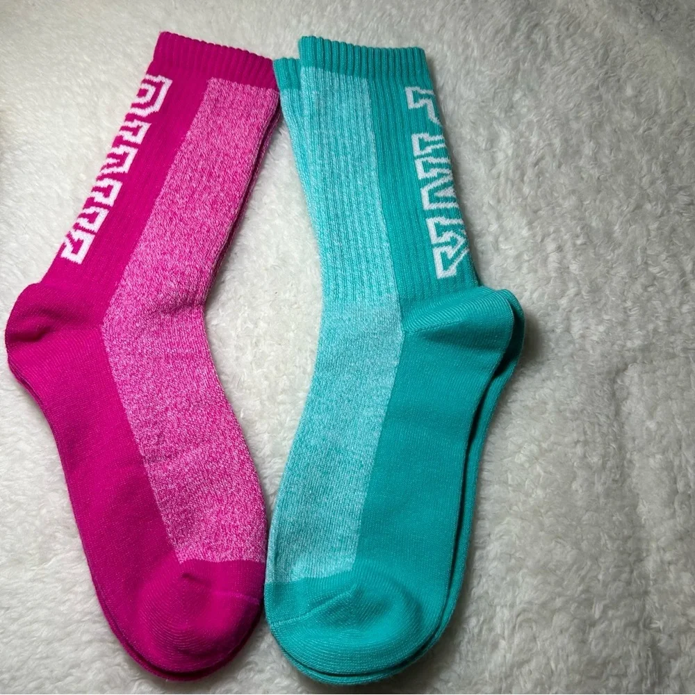 Victoria’s Secret PINK Crew Socks Pink & Blue OS